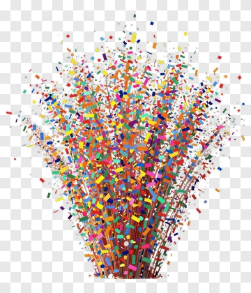 Colorful Confetti Burst PNG