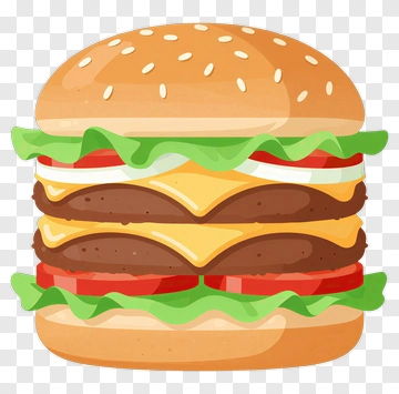 Cheeseburger With Lettuce And Tomato PNG