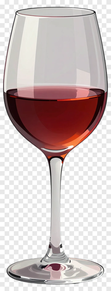 Wine Glass With Red Wine PNG