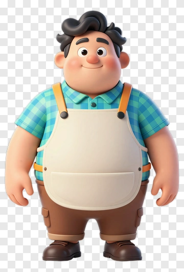 Cartoon Farmer Character PNG