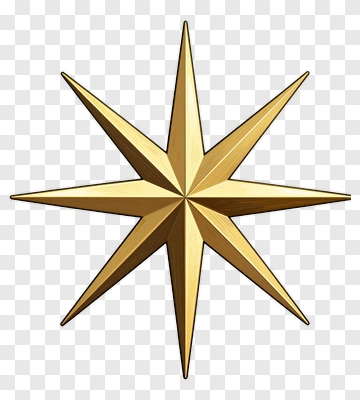 Golden Star Shape PNG