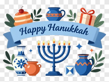 Happy Hanukkah Celebration Illustration PNG