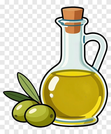 Olive Oil Bottle With Olives PNG