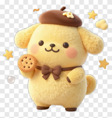 Kawaii Dog Holding A Cookie PNG