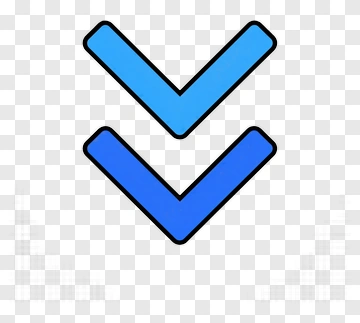 Blue Downward Arrows PNG