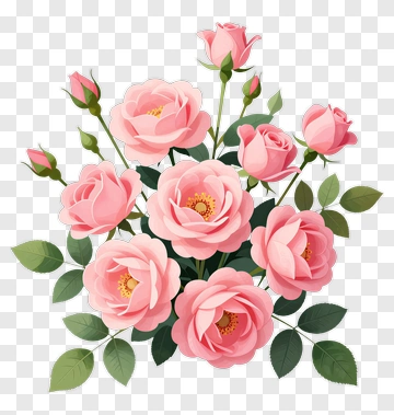 Pink Rose Bouquet PNG