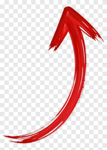 Red Brush Stroke Arrow PNG