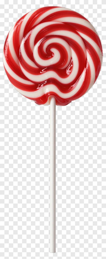 Red And White Swirled Lollipop PNG
