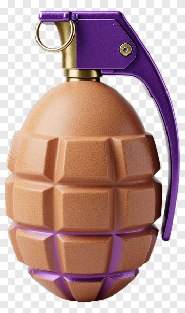 Purple And Brown Toy Grenade PNG