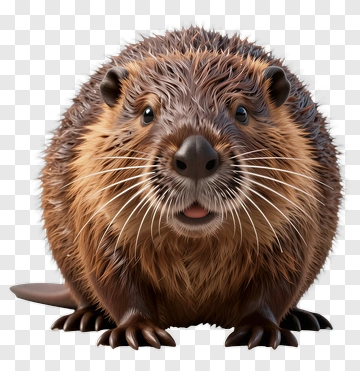 Realistic Beaver With A Cute Expression PNG