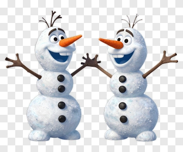 Cartoon Snowmen With Outstretched Arms PNG