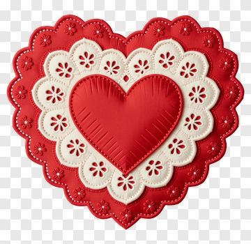 Red Heart Shaped Decoration PNG