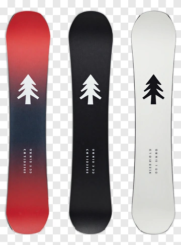 Snowboards With Tree Designs PNG