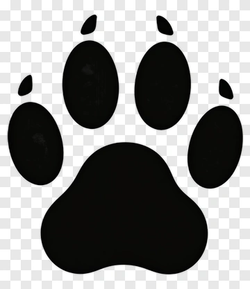 Black Animal Paw Print PNG