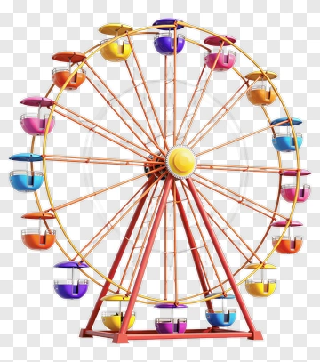 Colorful Ferris Wheel PNG