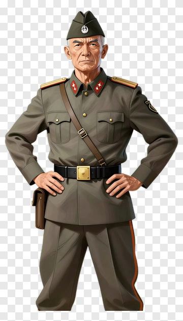 Military Officer In Uniform PNG