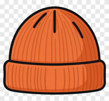 Orange Beanie Hat PNG