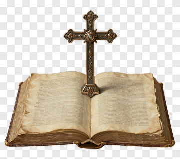 Open Book With Cross PNG