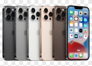 Smartphone Displaying Various Color Options PNG