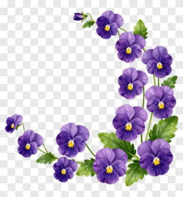 Purple Pansy Flower Arrangement PNG