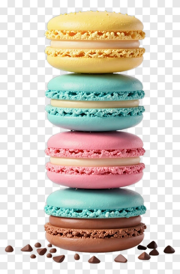 Colorful Stack Of Macarons PNG