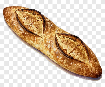 Freshly Baked Bread Loaf PNG