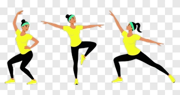 Woman Dancing In Yellow Outfit PNG
