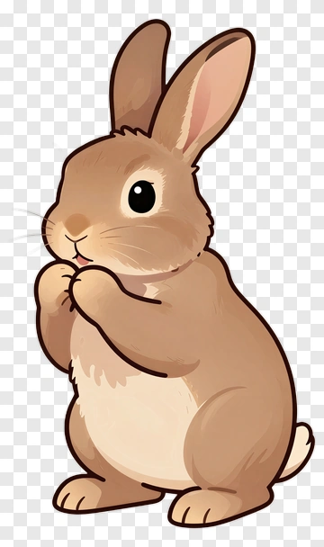 Cartoon Brown Rabbit PNG