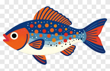 Colorful Cartoon Fish PNG