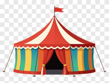 Colorful Circus Tent PNG
