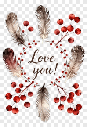Love You Floral Arrangement PNG
