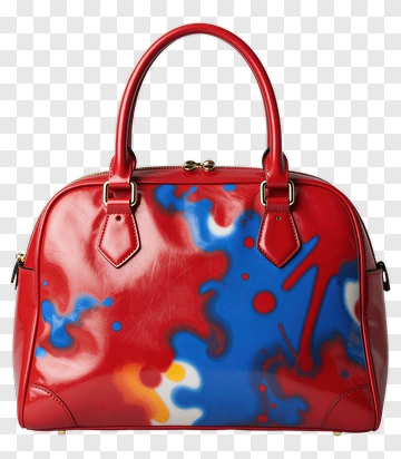 Colorful Handbag With Abstract Design PNG