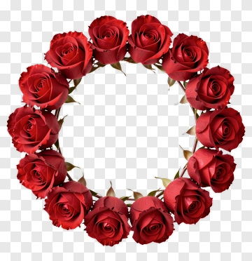 Red Rose Wreath PNG