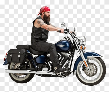 Man Riding A Motorcycle PNG
