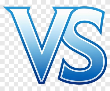 Vs Text In Blue Gradient Style PNG