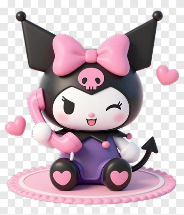 Cute Cartoon Character Holding A Phone PNG