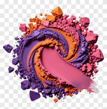 Colorful Makeup Swirl Of Pink, Purple, And Orange PNG