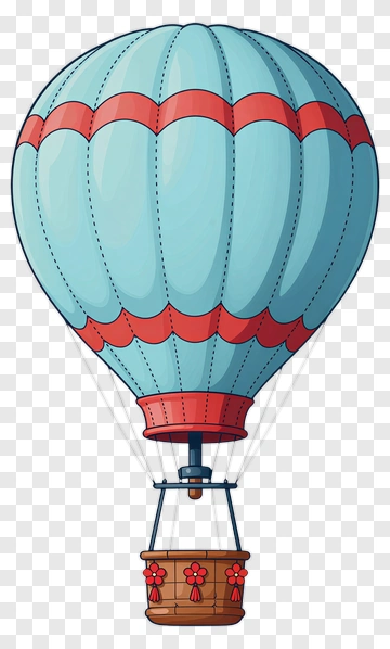 Cartoon Hot Air Balloon PNG