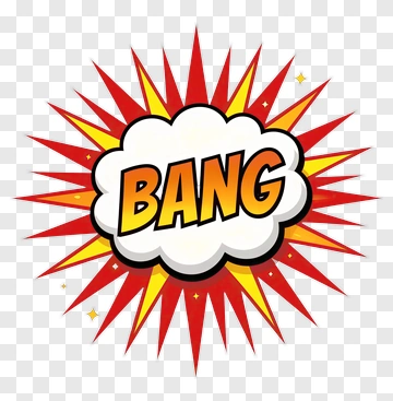 Bang Speech Bubble With Explosive Background PNG