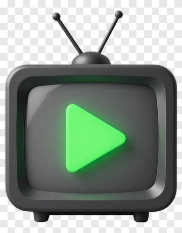 3D Television With Play Button PNG