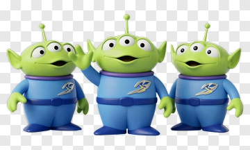 Cartoon Aliens Grouping Together PNG