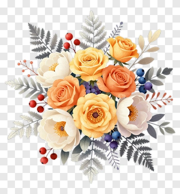 Colorful Floral Bouquet PNG