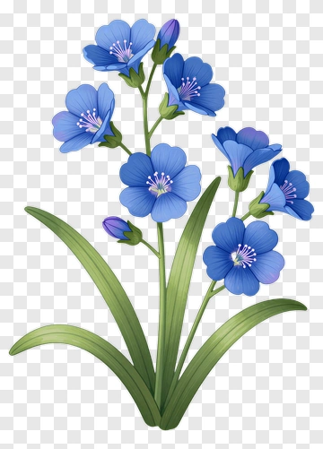 Blue Flower Bouquet PNG