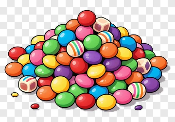 Colorful Candy Pile PNG