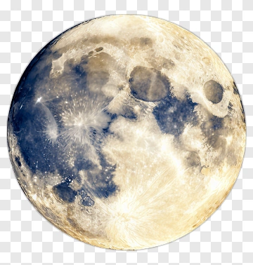 Realistic Full Moon PNG