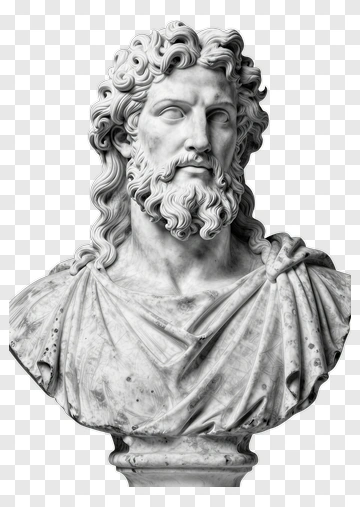 Marble Bust Of A Classical Figure PNG