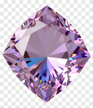 Purple Diamond Cut Gemstone PNG