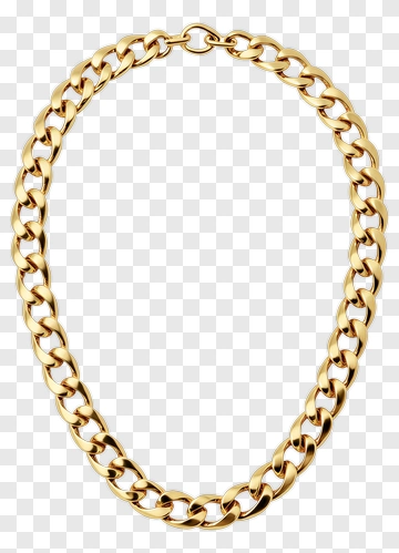Gold Chain Necklace PNG