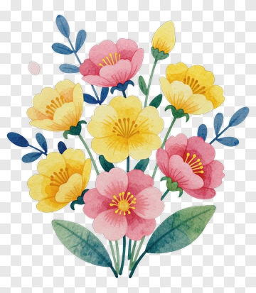Colorful Floral Bouquet PNG