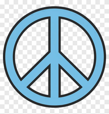 Blue Peace Symbol PNG